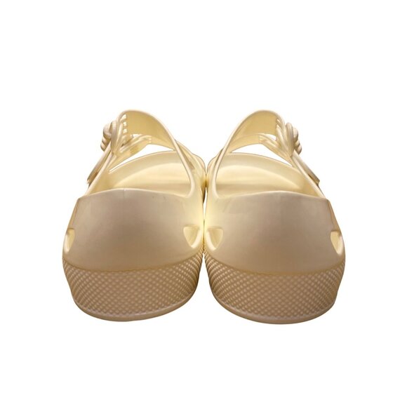 F-Troupe Women’s White PVC Buckle Strap Open Toe Sandals Size EU37/US7 - Picture 7 of 9